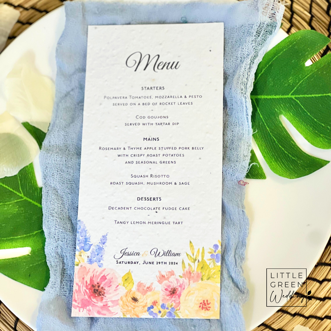 Summer Blooms - Menu