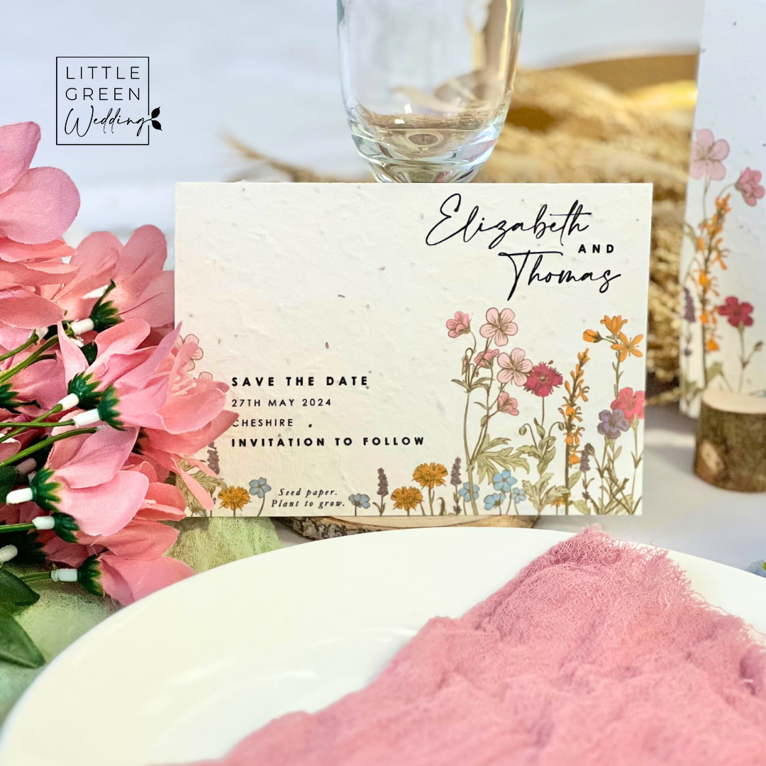 Wildflowers Seed Paper Save The Date