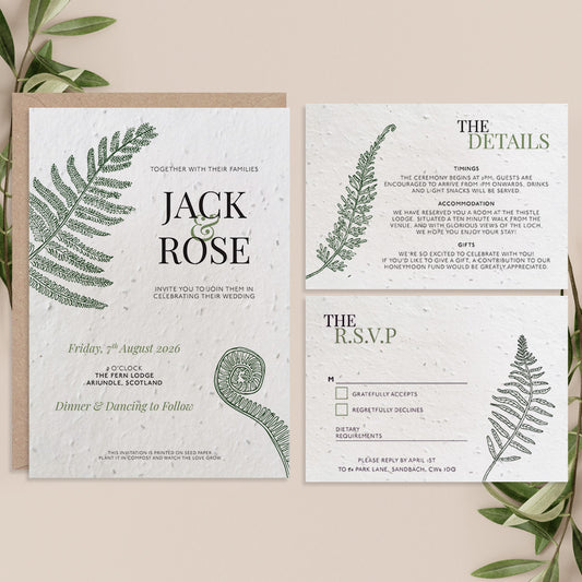 Forest Ferns - Invitation