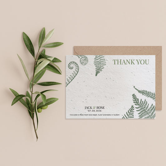 Forest Ferns - Thank You Card