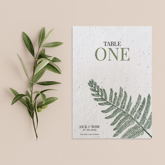 Forest Ferns - Table Numbers/Names