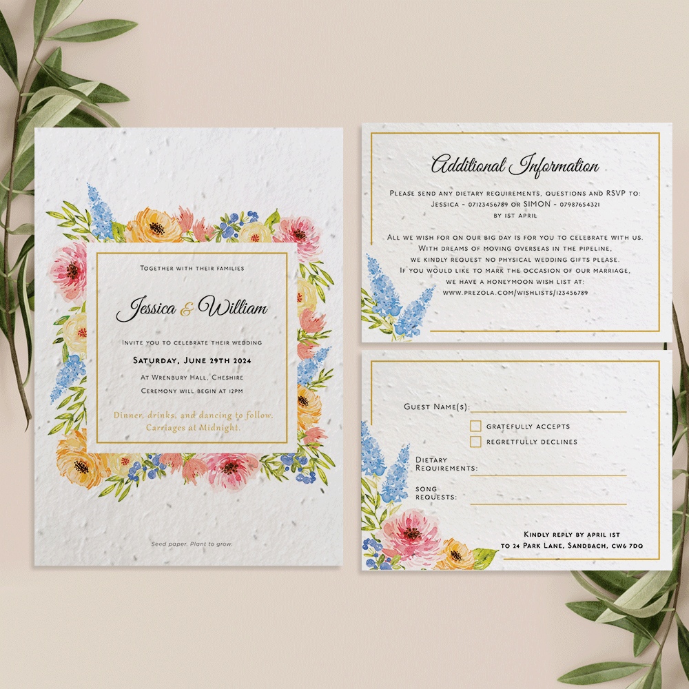 Summer Blooms - Invitation