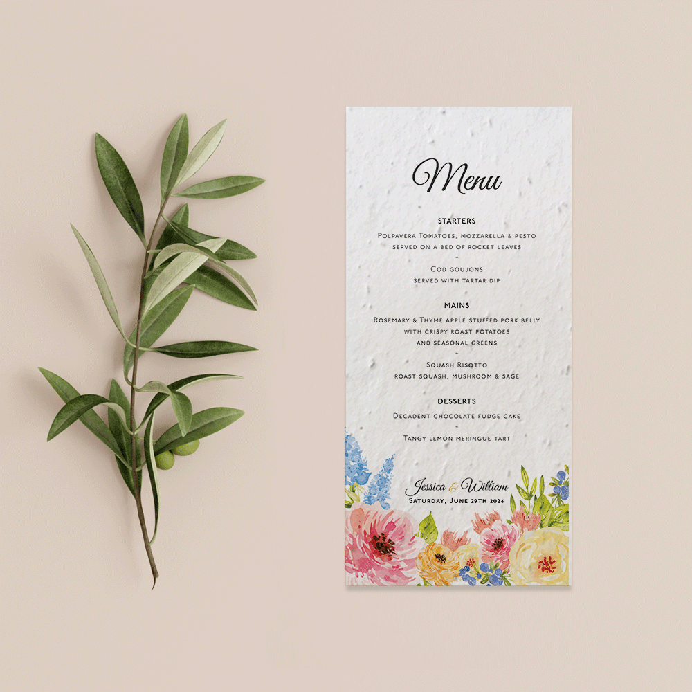 Summer Blooms - Menu