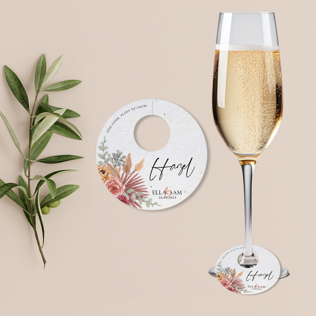 Blush - Wine Glass Name Tags
