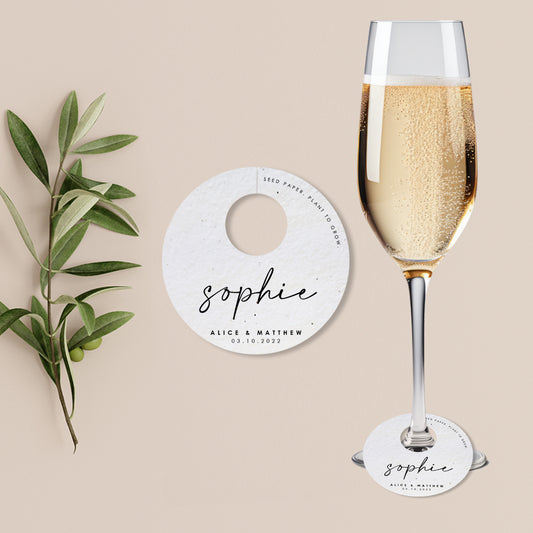 Love Is In The Air - Wine Glass Name Tags