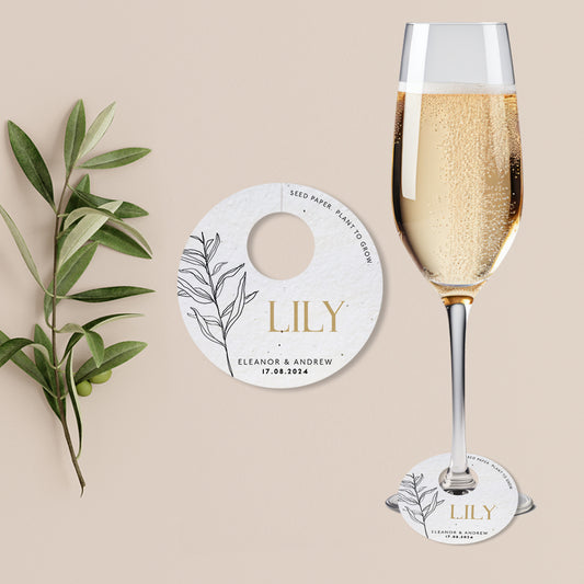 Simple Lines - Wine Glass Name Tags