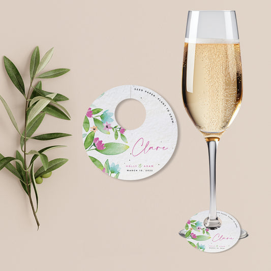 Spring - Wine Glass Name Tags
