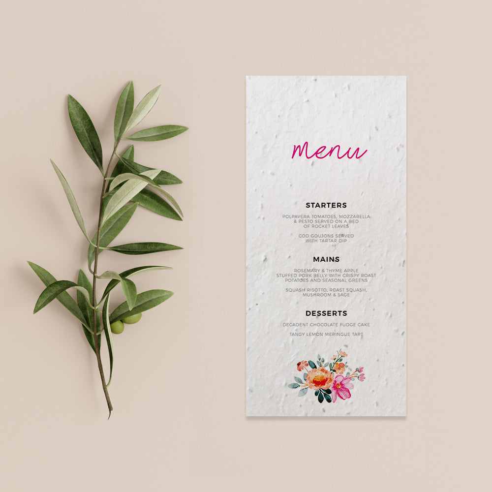 Bright Blooms - Menu