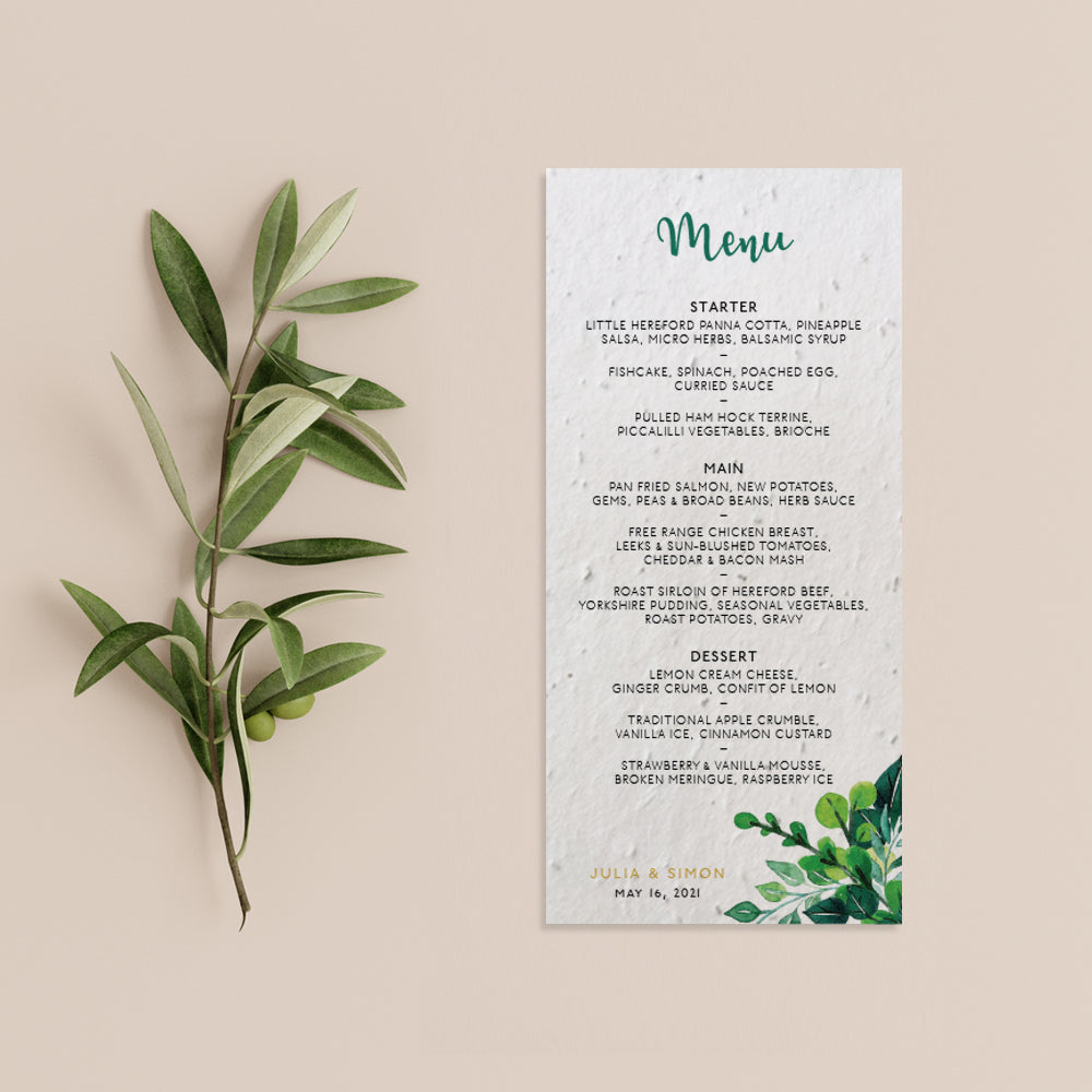 Foliage Menu