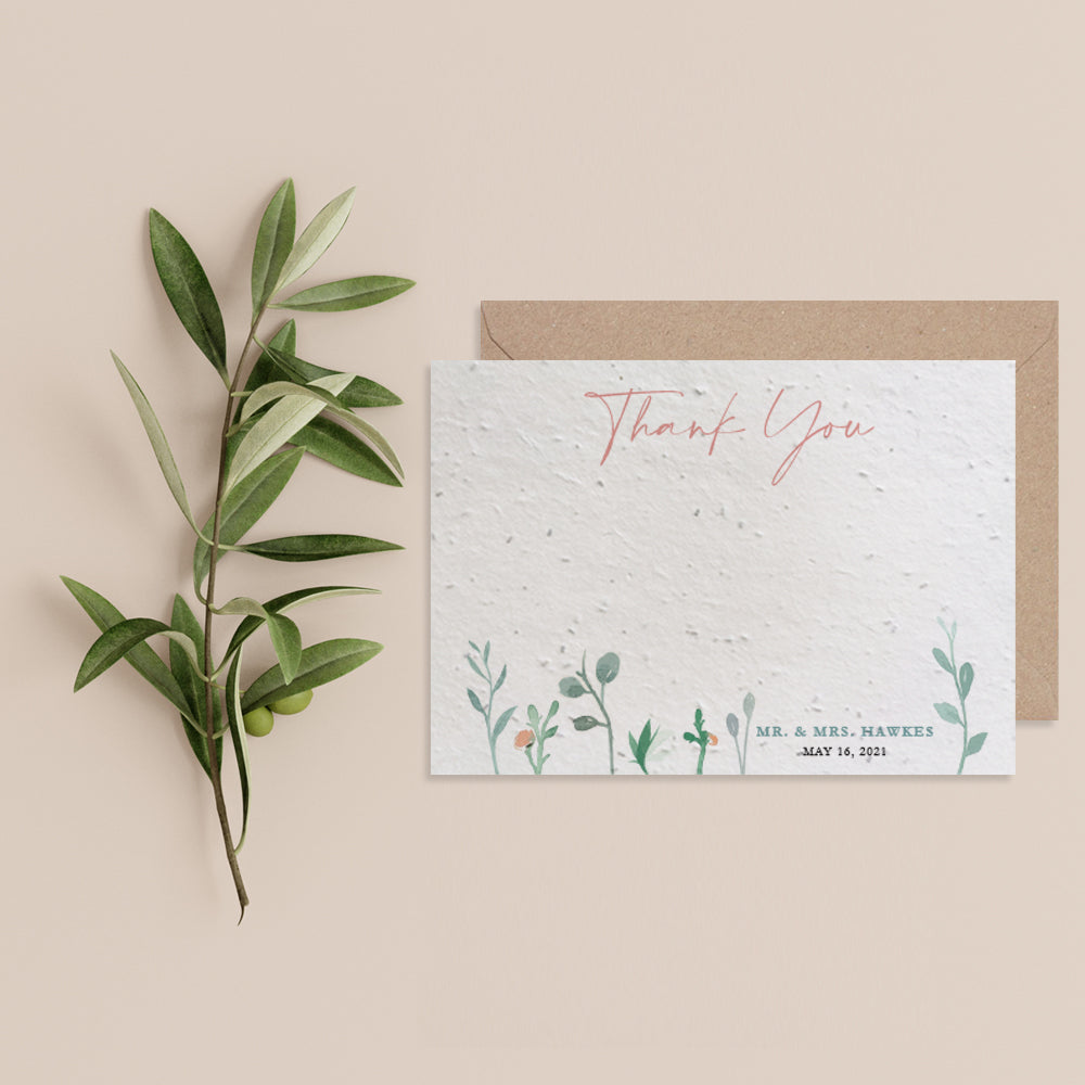 Eucalyptus Thank You Card