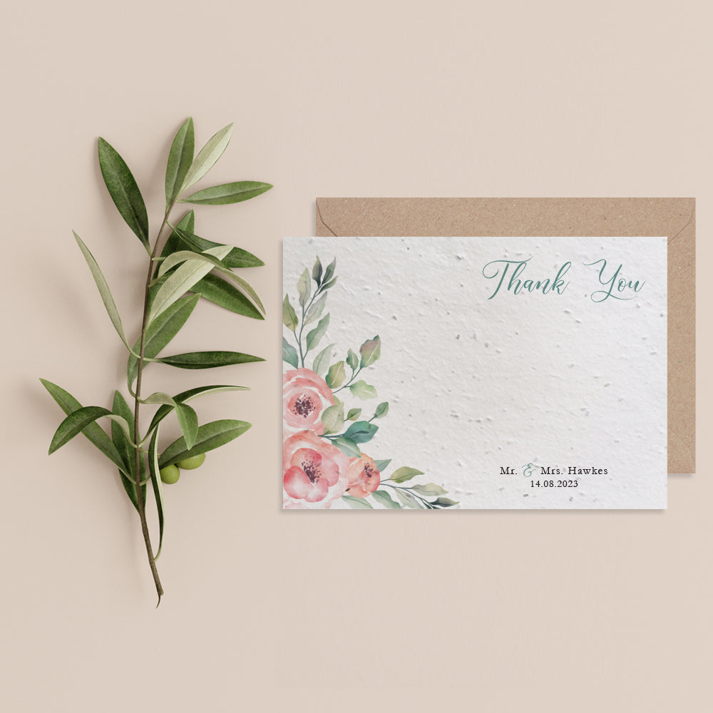 Rose Garden Thank You Card