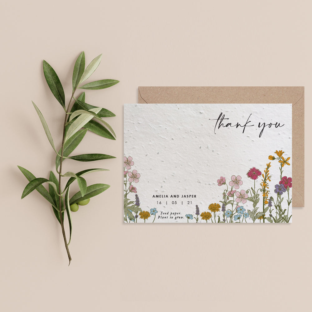 Wildflowers Thank You Card