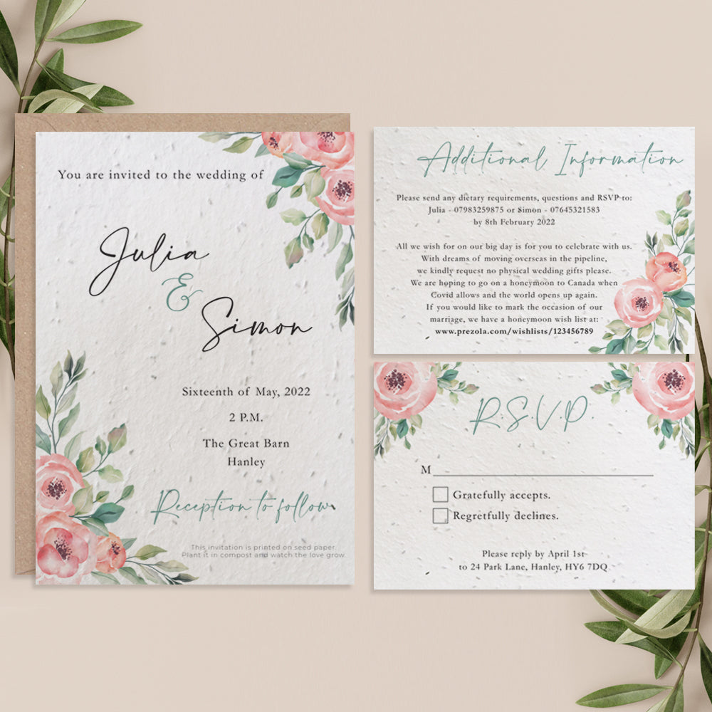 Rose Garden Invitation