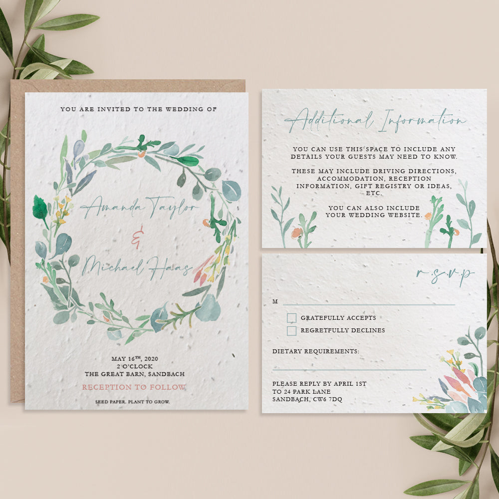 Eucalyptus Invitation