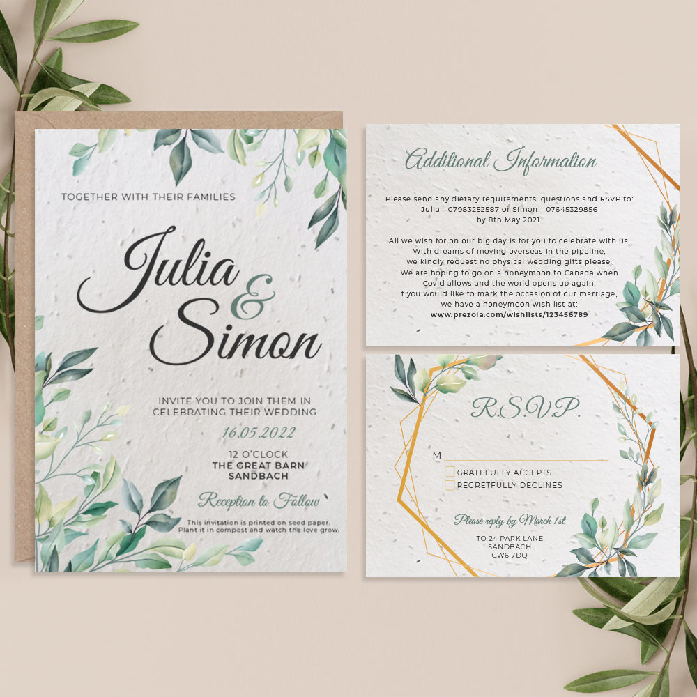 Greenery Invitation