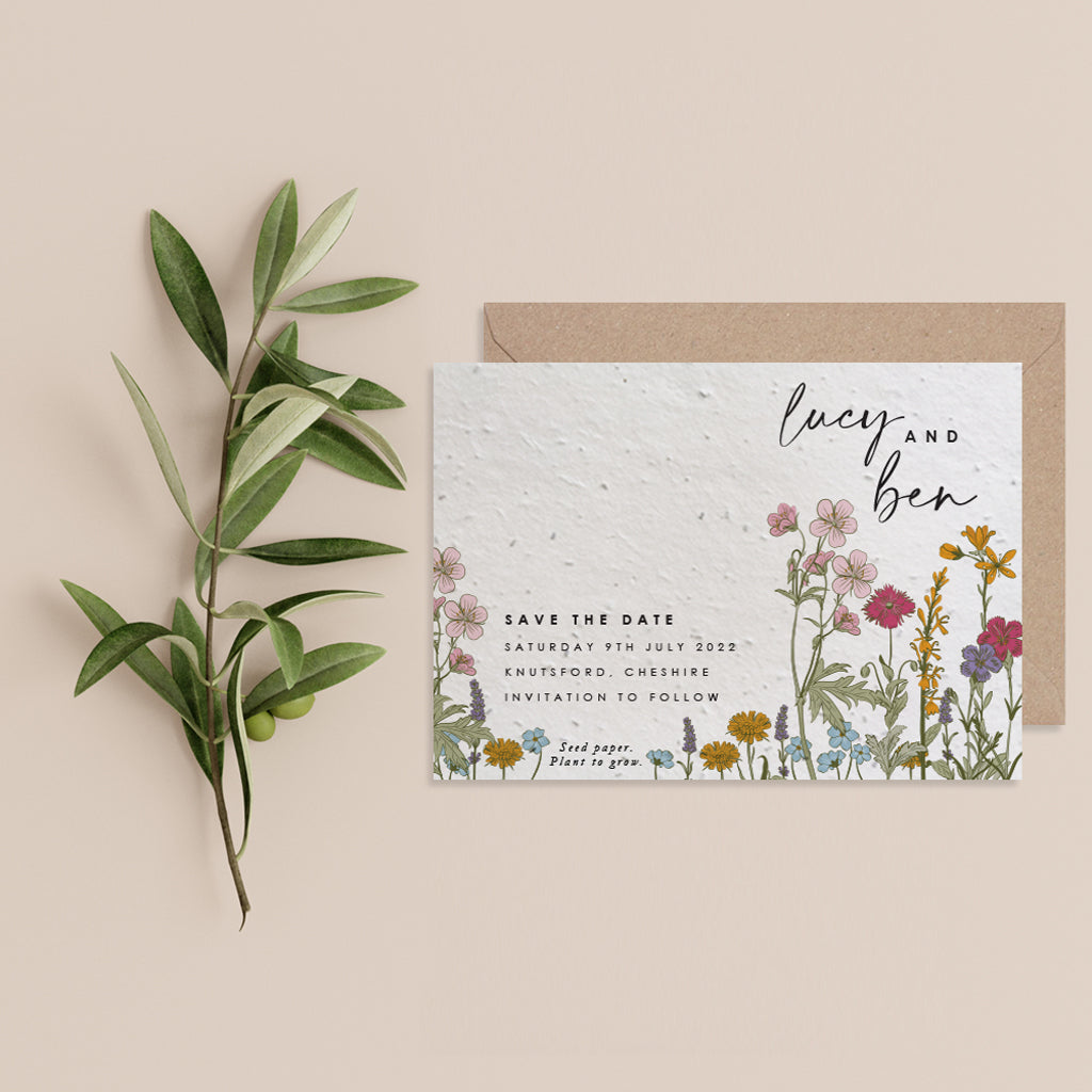 Wildflowers Seed Paper Save The Date