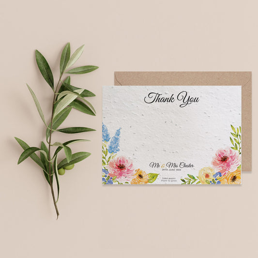 Summer Blooms - Thank You Card