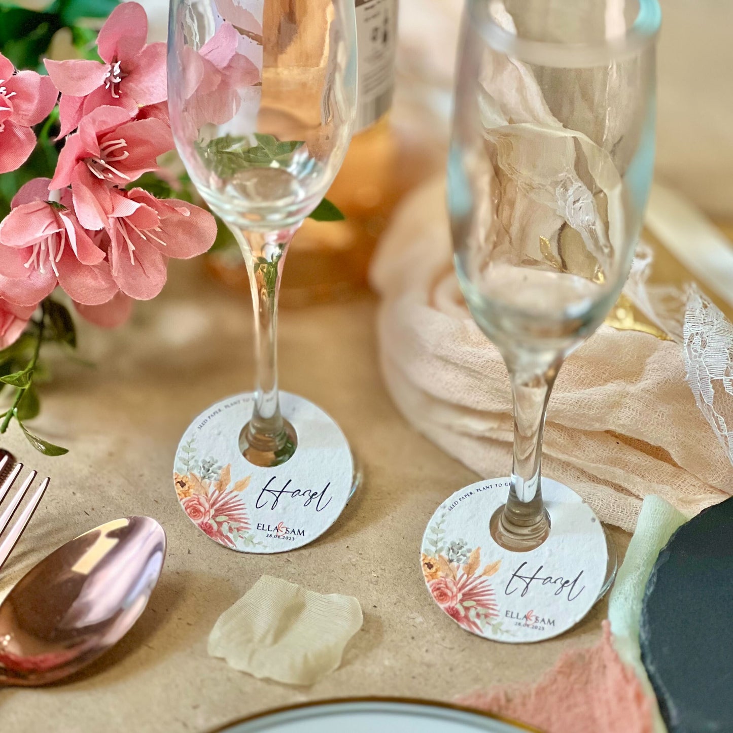 Blush - Wine Glass Name Tags