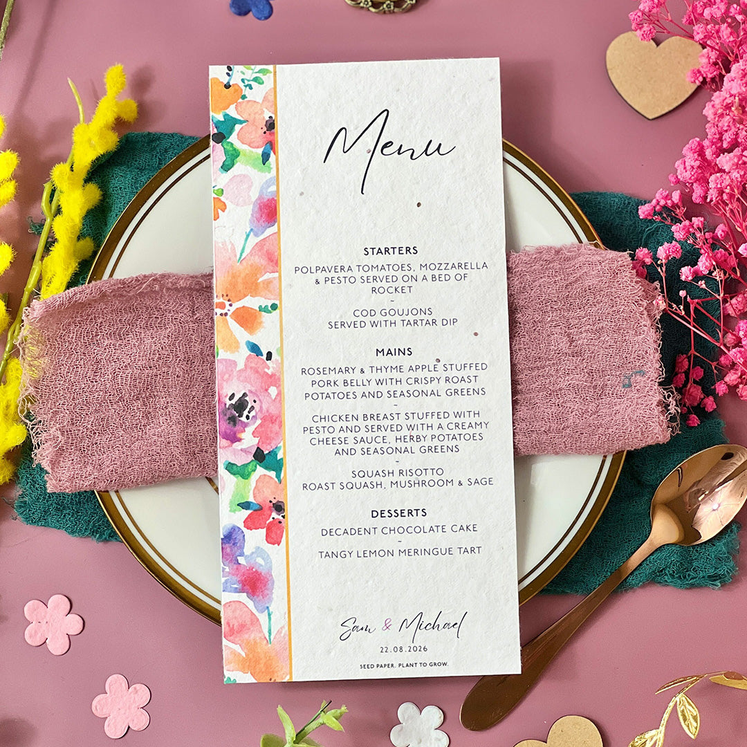 Brightly Ever After - Menu - Little Green Wedding