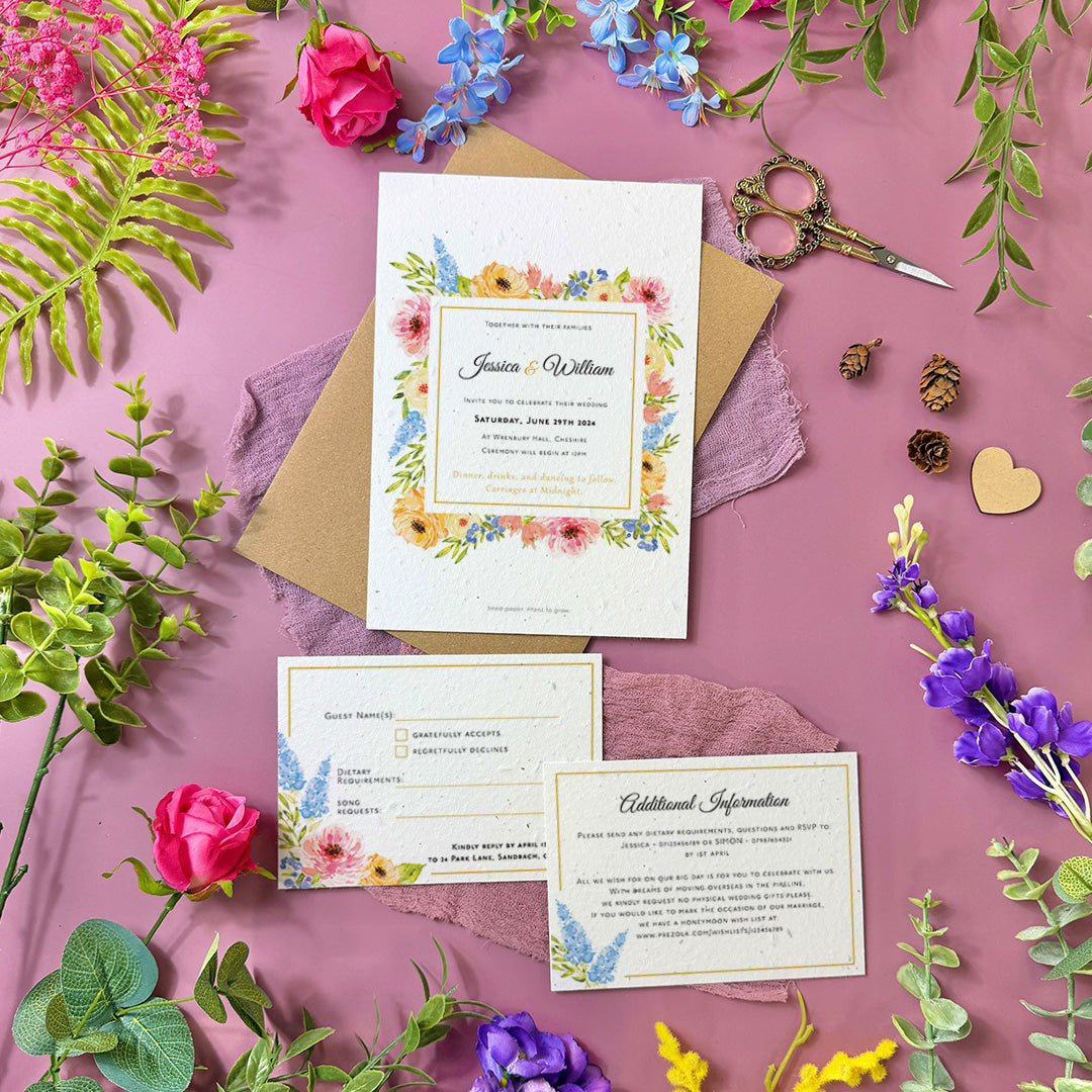 Summer Blooms - Invitation