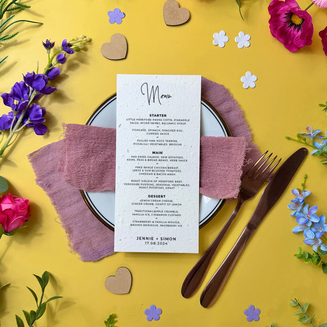 Signature - Menu - - Little Green Wedding