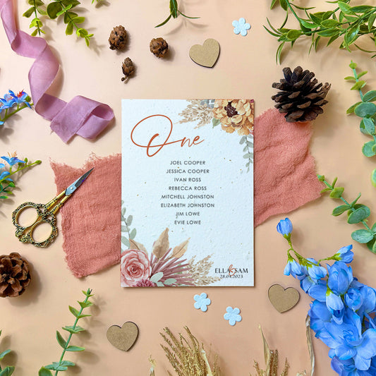 Blush - Seating Plan Cards
