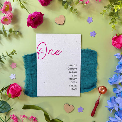 Bright Blooms - Seating Plan Cards