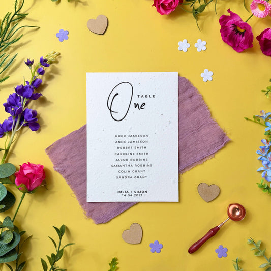 Signature - Seating Plan Cards