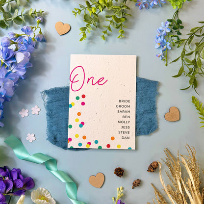 Dotty About You - Seating Plan Cards