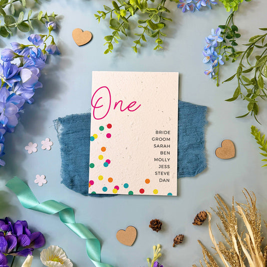 Dotty About You - Seating Plan Cards