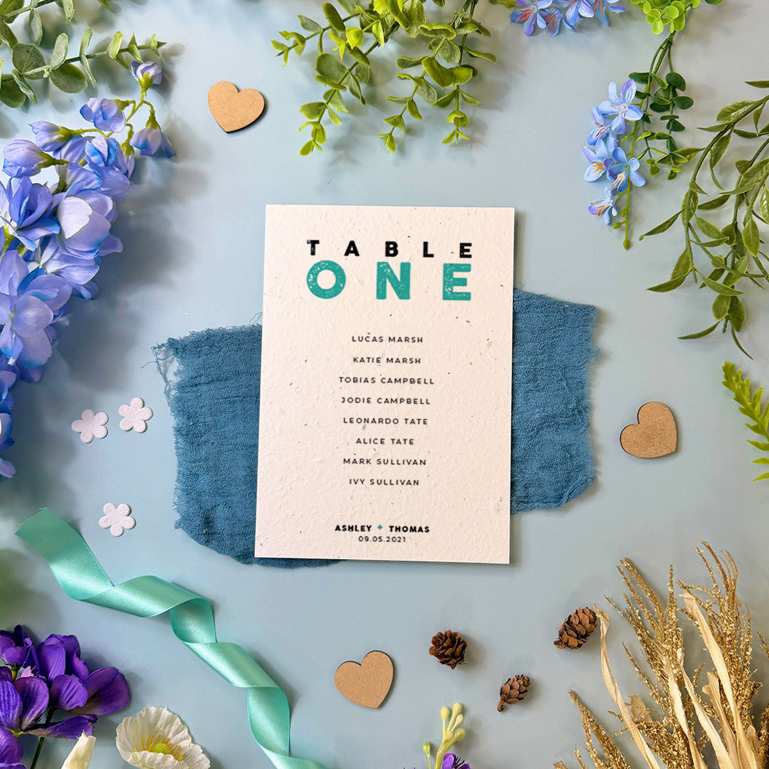 Letterpress - Seating Plan Cards