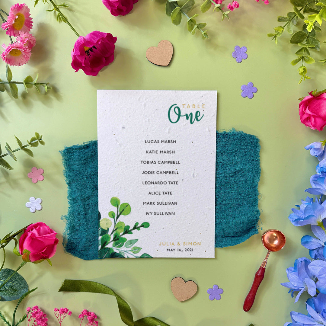 Foliage - Seating Plan Cards