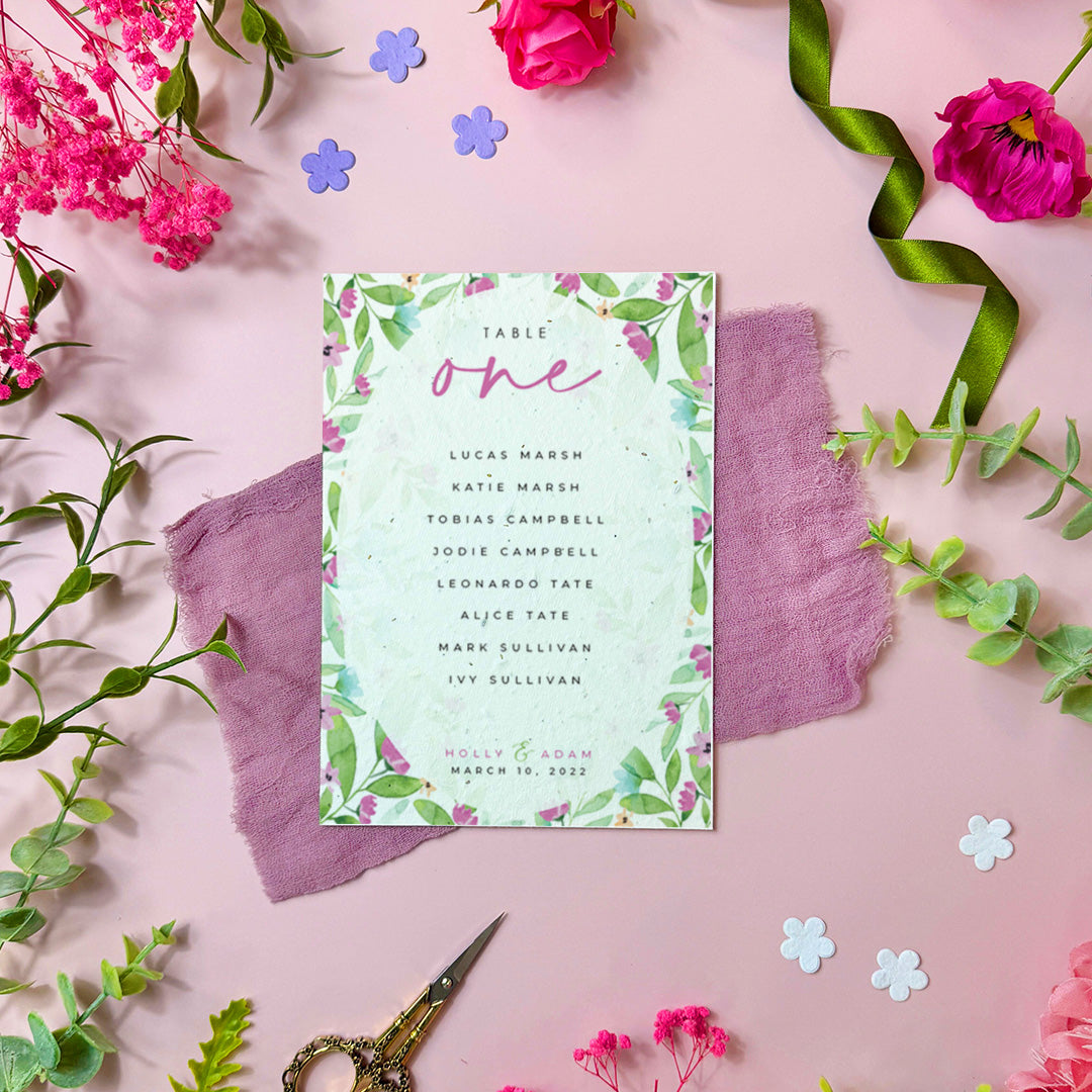 Spring - Seating Plan Cards