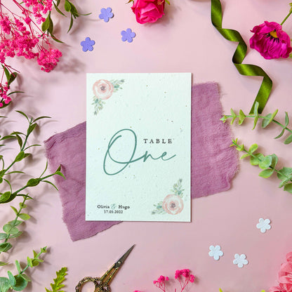 Rose Garden - Table Numbers/Names