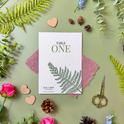Forest Ferns - Table Numbers/Names