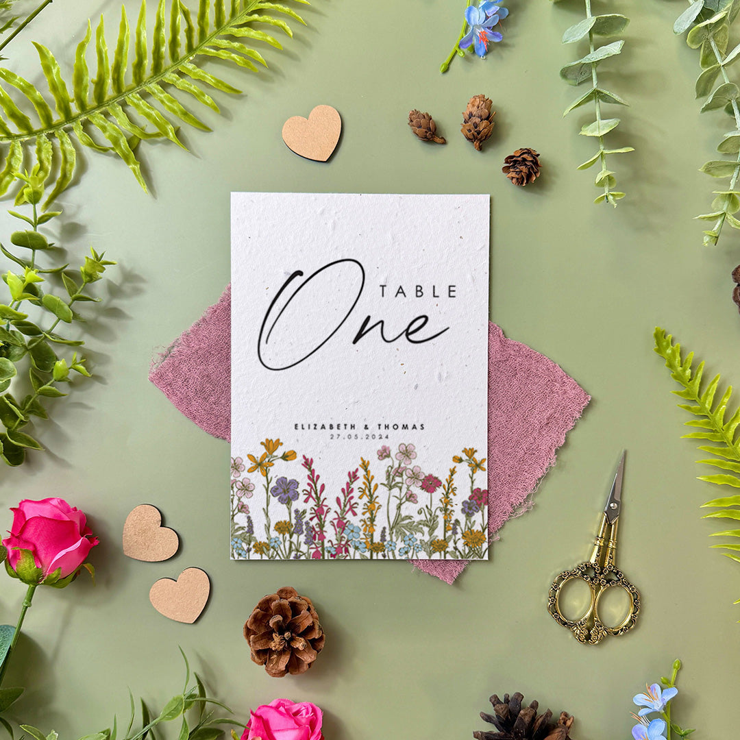 Wildflowers - Table Numbers/Names