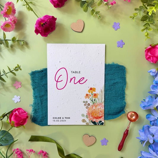 Bright Blooms - Table Numbers/Names