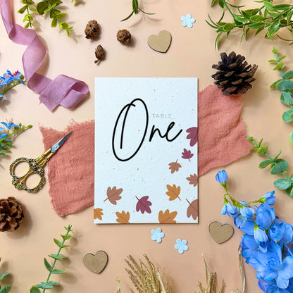 Falling For You - Table Numbers/Names