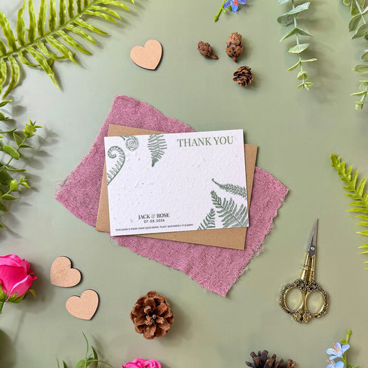 Forest Ferns - Thank You Card