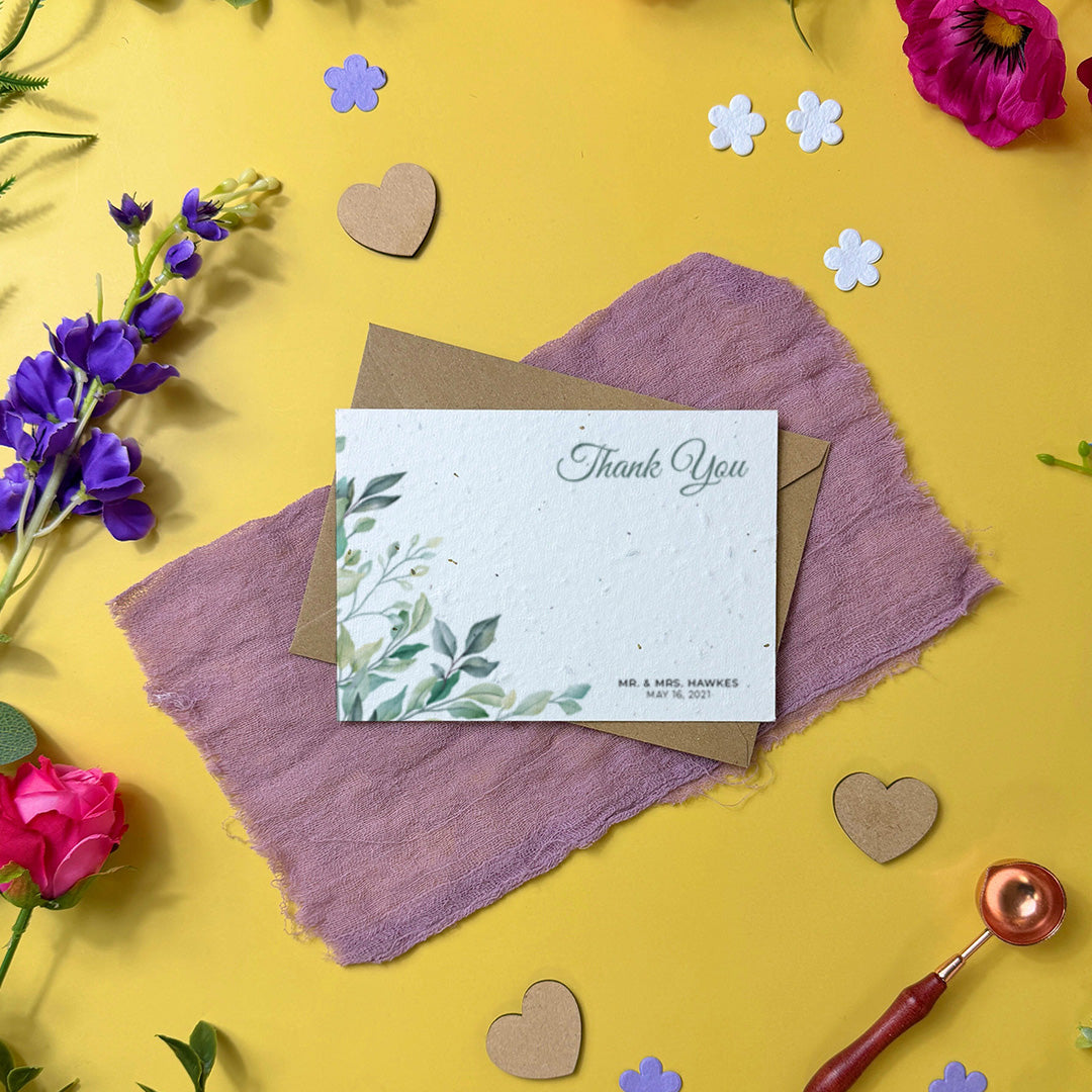 Greenery - Thank You Card