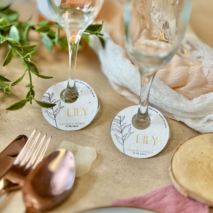 Simple Lines - Wine Glass Name Tags