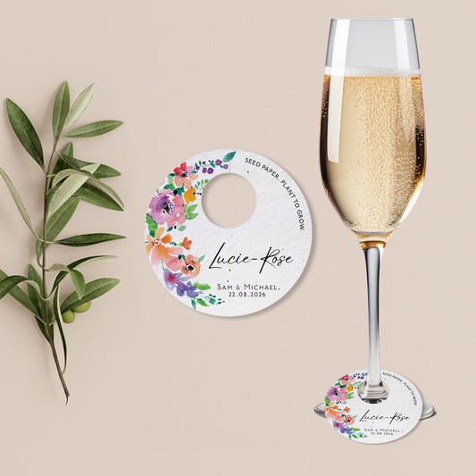 Brightly Ever After - Wine Glass Name Tags