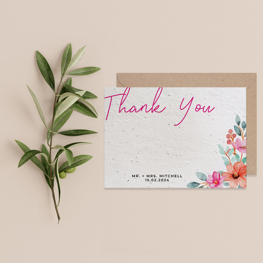 Bright Blooms - Thank You Card