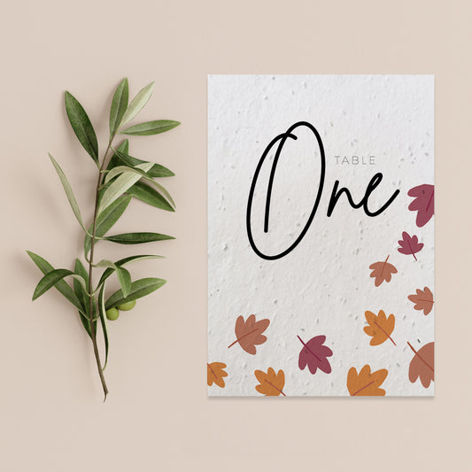 Falling For You - Table Numbers/Names